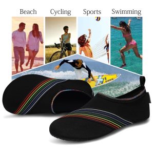 Sporty Water Shoes for Women, Barefoot Quick-Dry Slip-on Aqua Yoga Socks