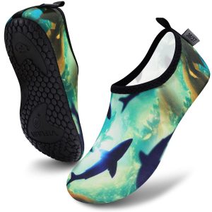 Sporty Water Shoes for Women, Barefoot Quick-Dry Slip-on Aqua Yoga Socks