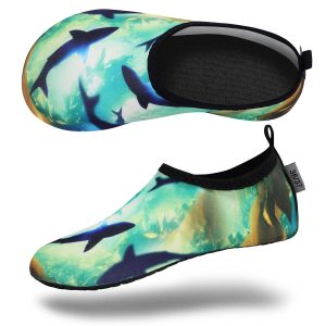 Sporty Water Shoes for Women, Barefoot Quick-Dry Slip-on Aqua Yoga Socks