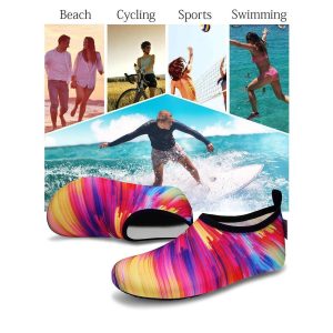 Sporty Water Shoes for Women, Barefoot Quick-Dry Slip-on Aqua Yoga Socks