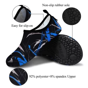 Sporty Water Shoes for Women, Barefoot Quick-Dry Slip-on Aqua Yoga Socks