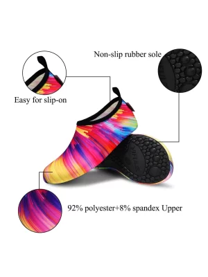 Water Sports Shoes for Men Women, Barefoot Quick-Dry Slip-on Aqua Socks