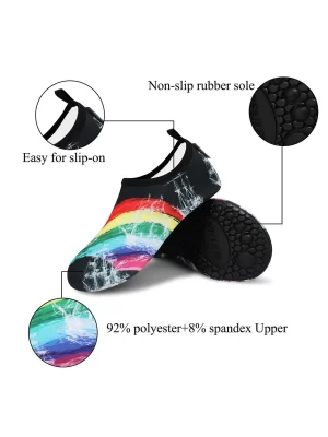 Water Sports Shoes for Men Women, Barefoot Quick-Dry Slip-on Aqua Socks