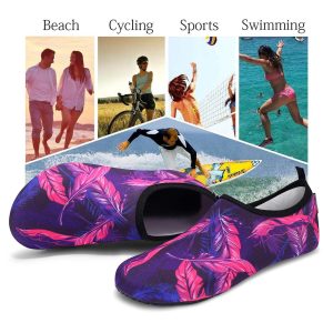 Water Sports Shoes for Men Women, Barefoot Quick-Dry Slip-on Aqua Socks