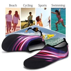 Water Sports Shoes for Men Women, Barefoot Quick-Dry Slip-on Aqua Socks